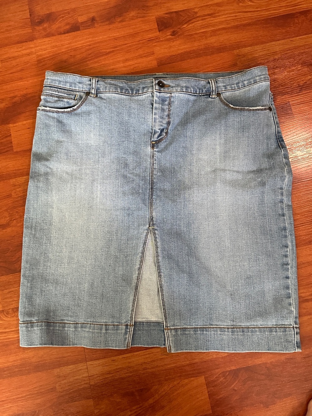 Mossimo Supply Co. Light Blue Denim Midi Skirt
